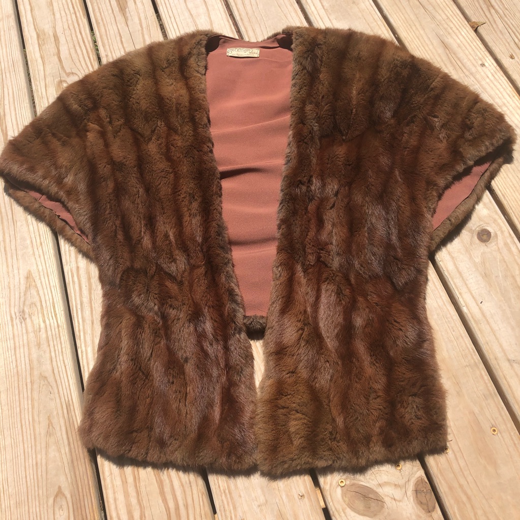 Beckman Fur Mink Stole Wrap Coat Jacket Vintage
